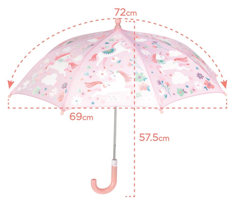 Stephen Joseph Kids' Color Changing Wet Dry Umbrella, Water reacting, Pinch Free Umbrellas for Rain Children's Umbrella, ZOO, 23"X28 - Image 2